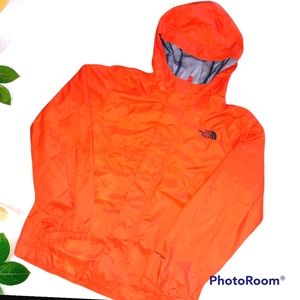 The North Face bright orange wind breaker zipper closure r size 7/8